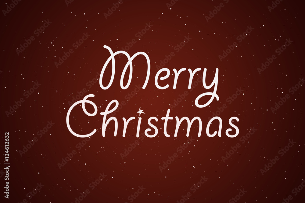 Christmas card. Merry christmas typography, handwriting. Holiday message