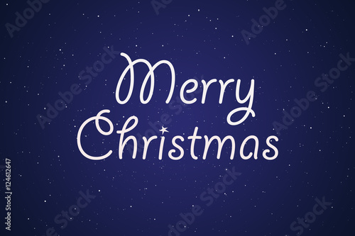 Christmas card. Merry christmas typography, handwriting. Holiday message