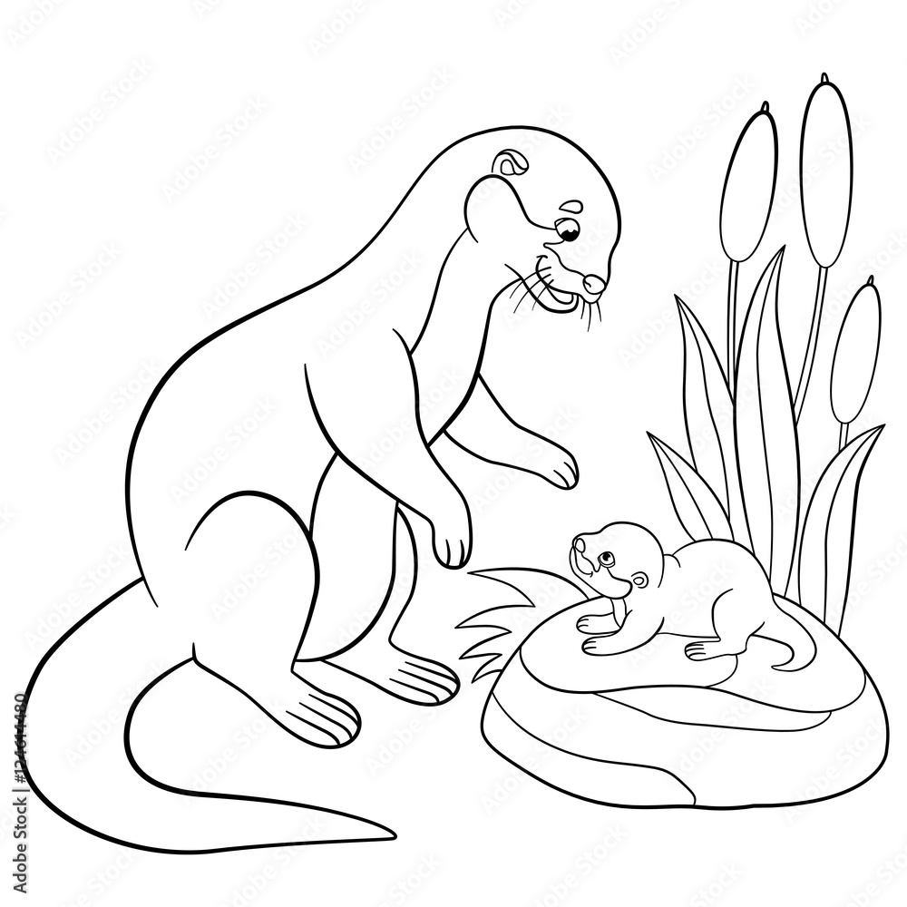 Cute Otter Coloring Pages