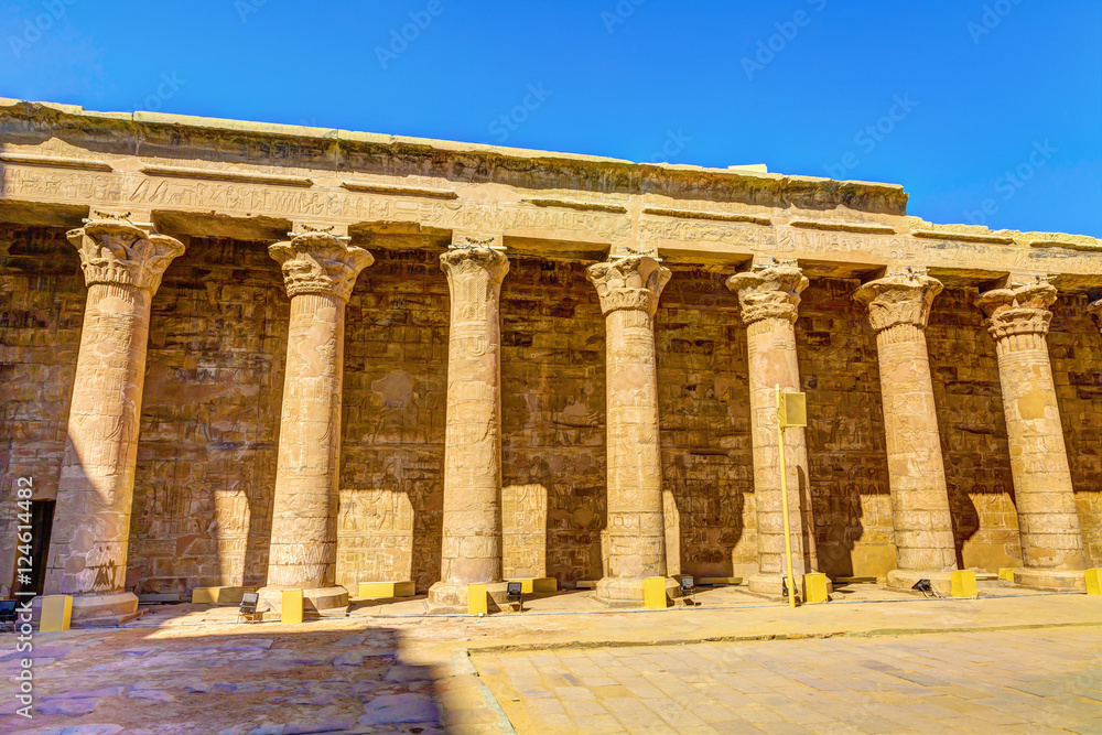 The great Temple of Horus, Upper Egypt, Edfu, HDR Image.
