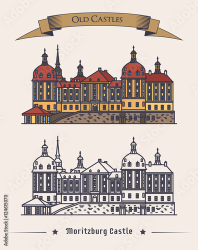Εκτύπωση καμβά Moritzburg germany castle in saxony exterior