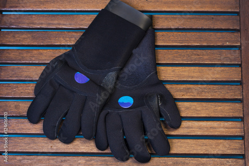 Aqua gloves.Diving equipment
