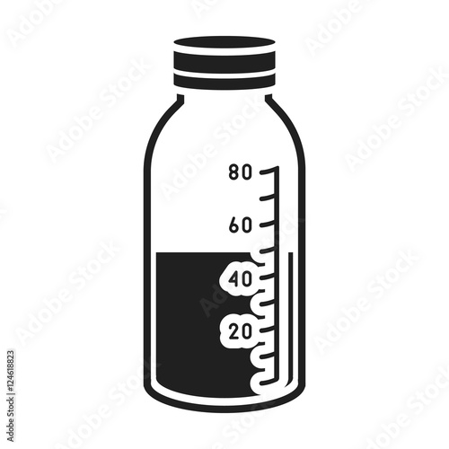 Mixture icon in black style isolated on white background. Medicine and hospital symbol stock vector illustration.