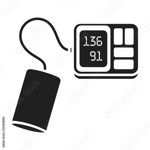 Tonometer icon in black style isolated on white background. Medicine and hospital symbol stock vector illustration.