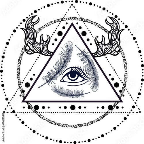 Blackwork tattoo flash.