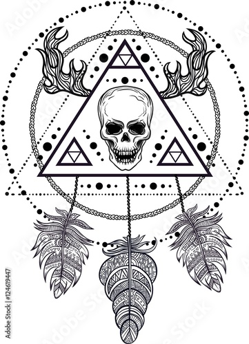 Blackwork tattoo flash.