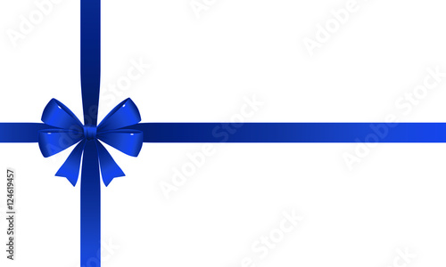 Schleife im Kreuz - Blau