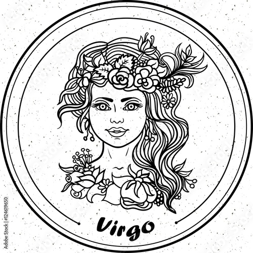 Detailed Virgo in aztec style