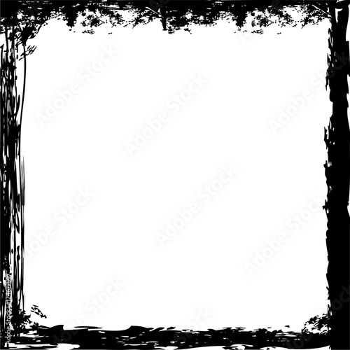 Grunge square vector borders