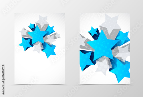 Front and back dynamic geometric flyer template design