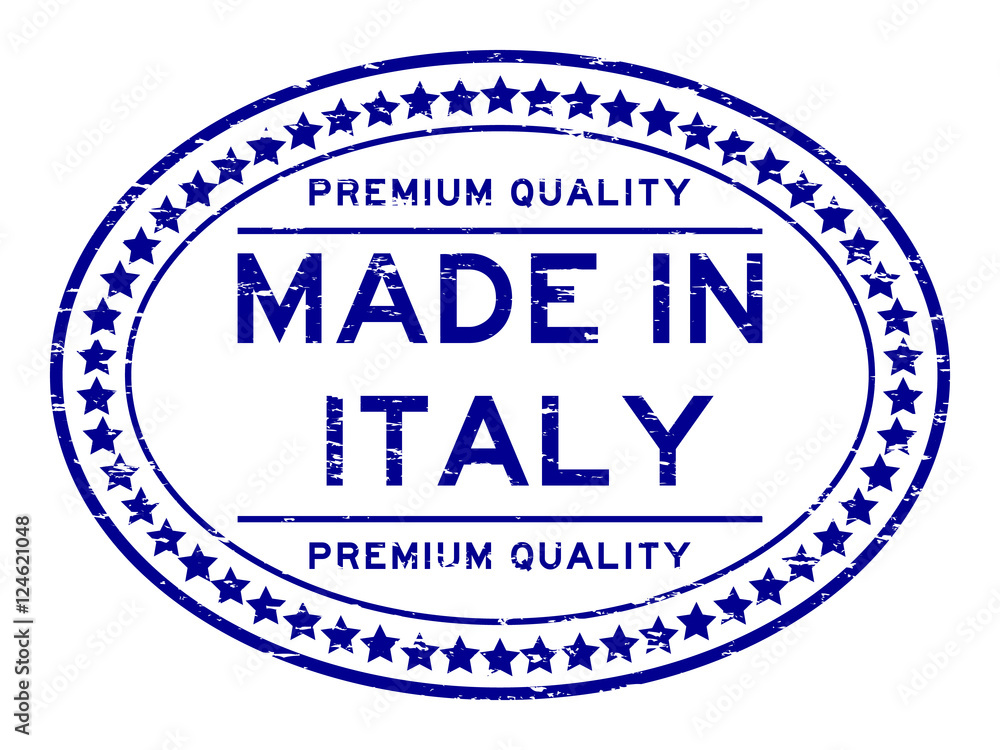 Grunge blue premium quality made in Italy oval rubbere stamp Grunge blue premium quality made in Italy oval rubbere stamp