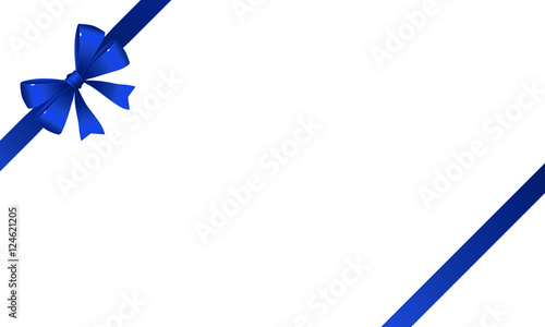 Schleife Schräg Doppel - Blau