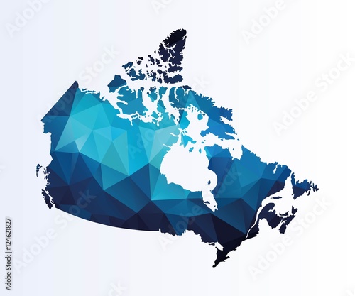 Polygonal map of Canada
