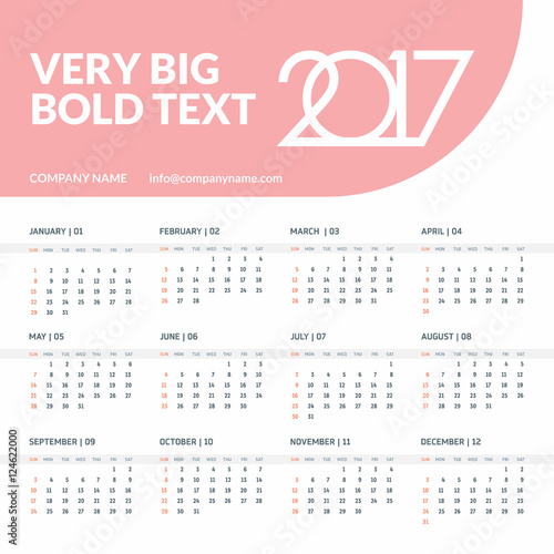 2017 Calendar background 