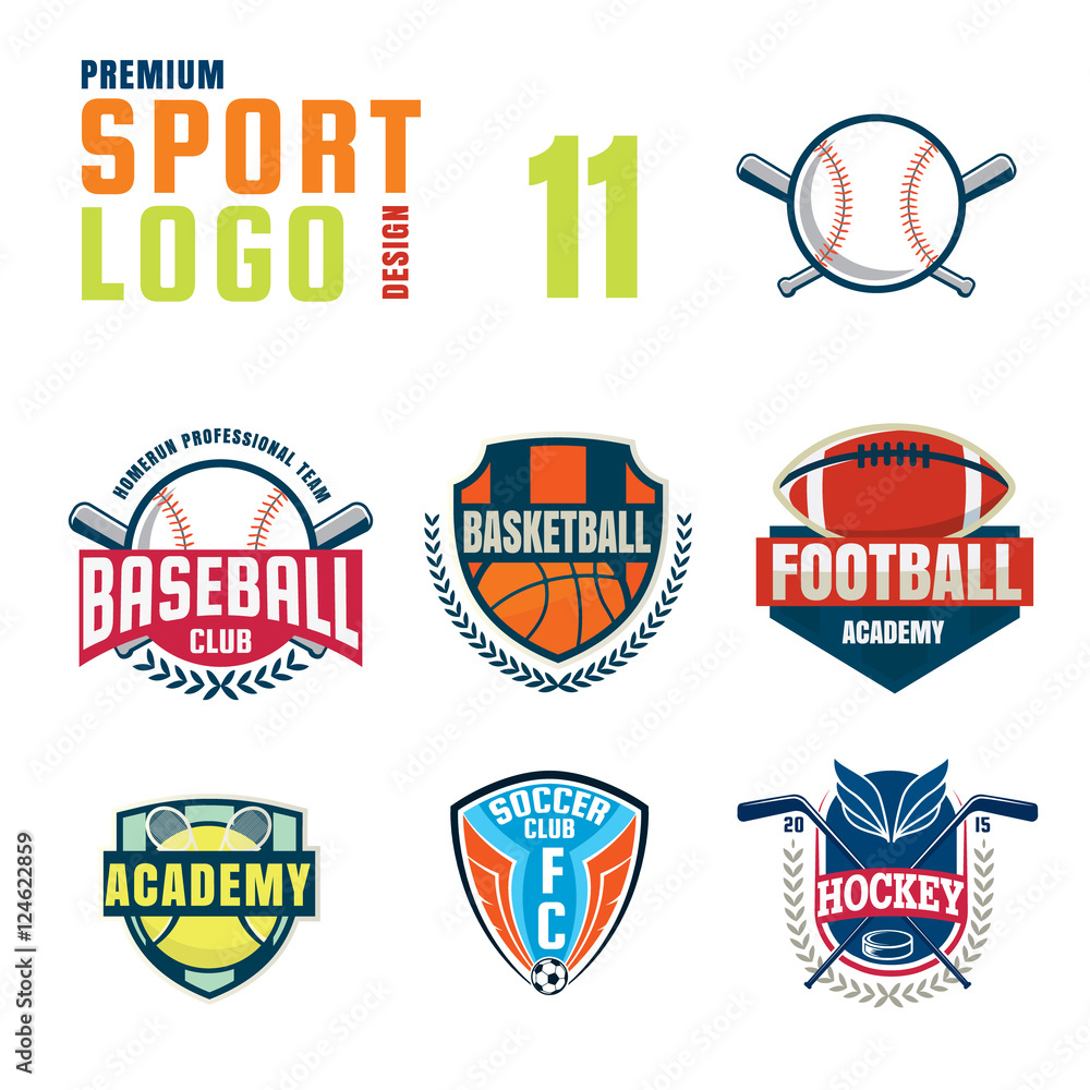 Sport logo design set