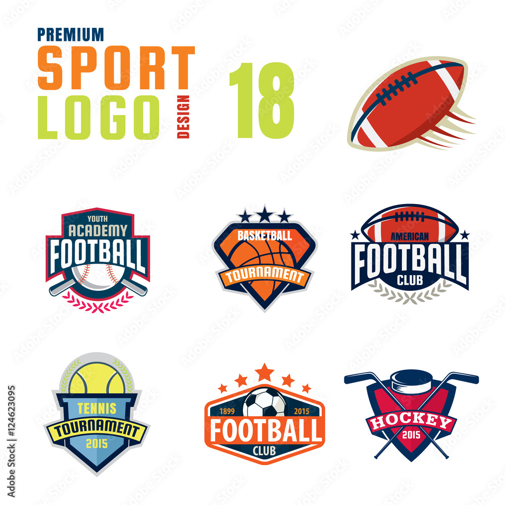 Sport logo design set Sport logo design set
