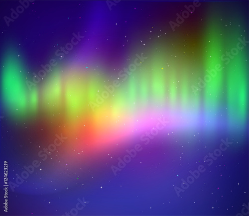 Vector illustration of northern lights