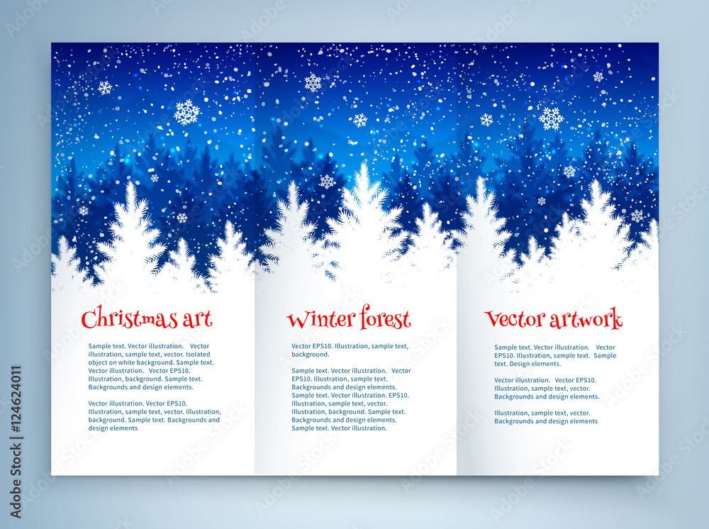 Christmas leaflet design template Stock Vector | Adobe Stock