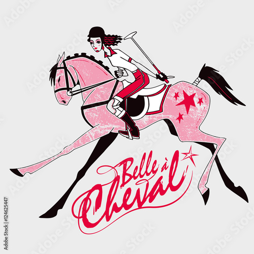 Girl riding horse 