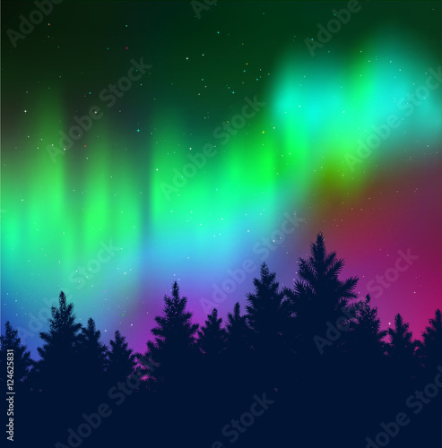 Winter landscape background