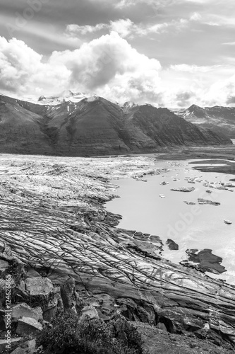 Skaftafellsjokull glacie one of the most impresive of Iceland photo