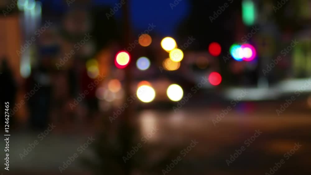 City life in the night defocused shot. City life in the night defocused shot.