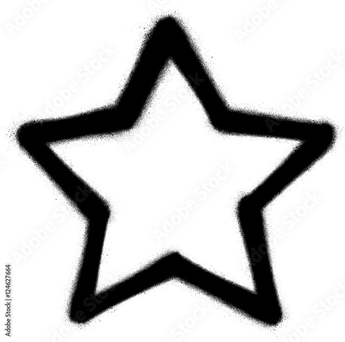 star graffiti spray icon in black over white