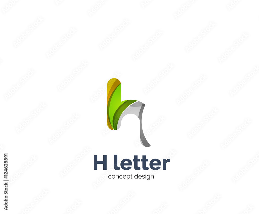 Abstract H geometric letter logo template Abstract H geometric letter logo template