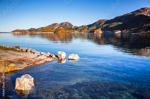 Coastal Norwegian landscape Snillfjord photo