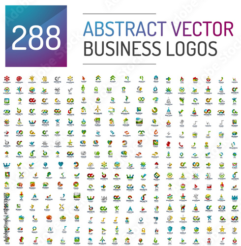 Abstract vector business logo mega collection