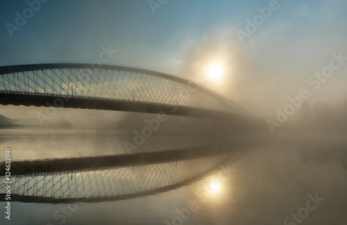 bridge over the calm river