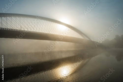 bridge over the calm river