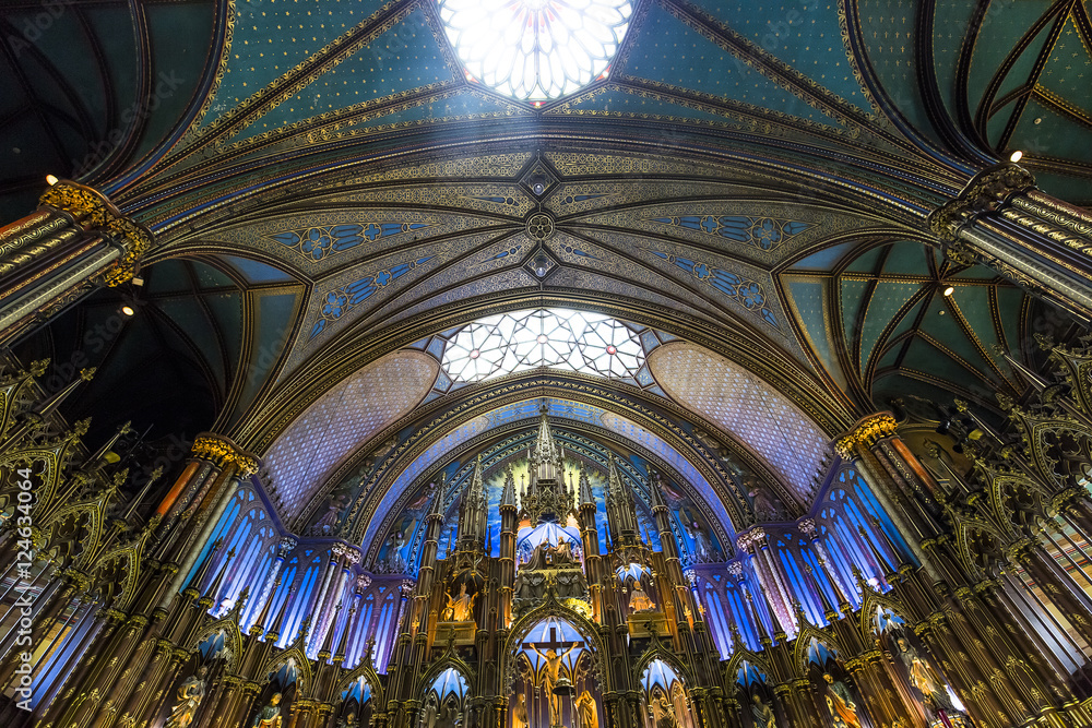 Obraz premium Notre Dame basilica, Montreal, Quebec, Canada