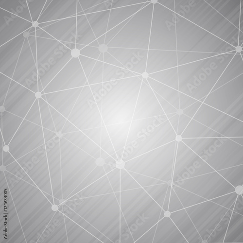 Structure molecule and communication Dna, atom, neurons. Science concept for your design. Connected lines with dots. Medical, technology, chemistry, science background. Vector illustration.