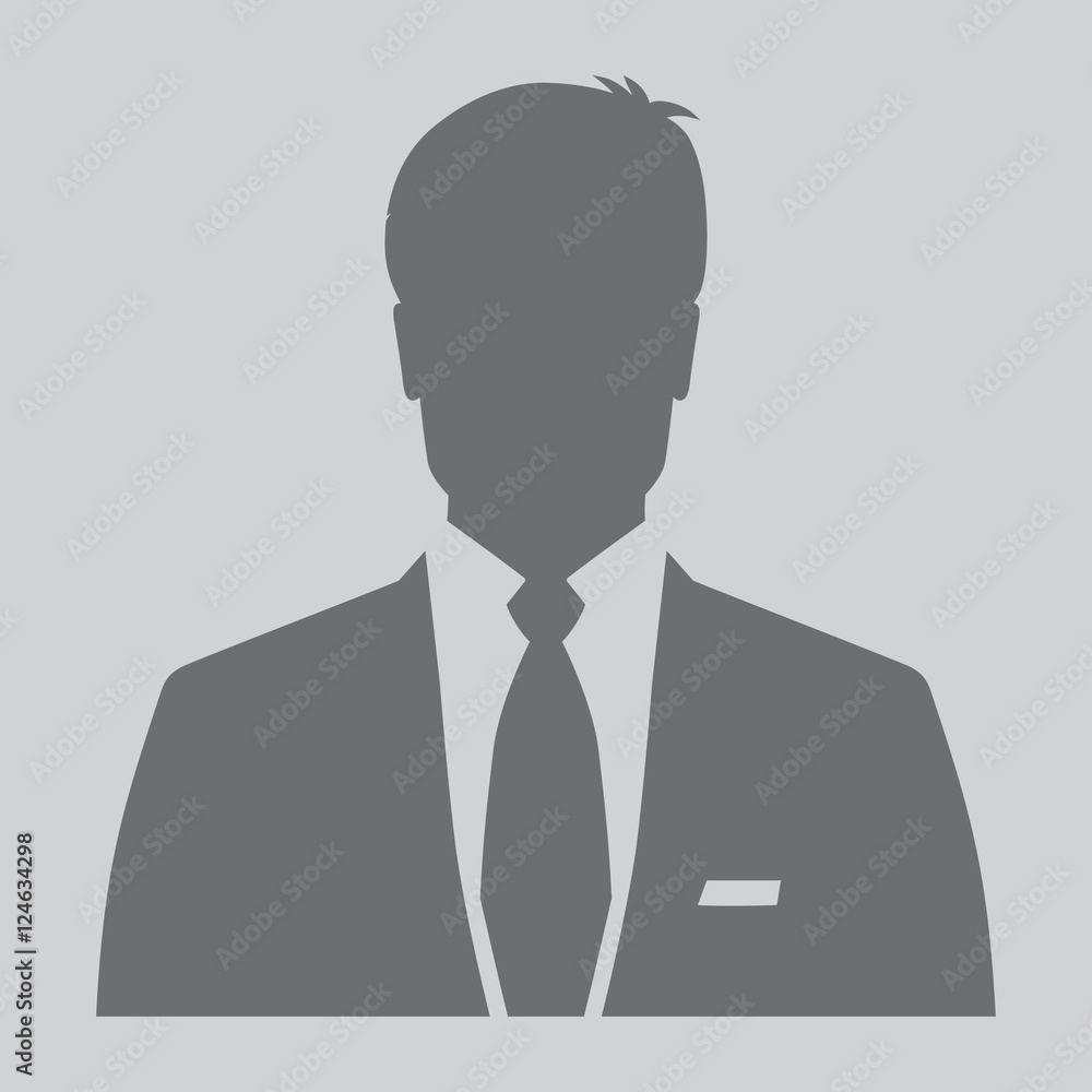 Gray businessman icon, men's silhouette avatar Gray businessman icon, men's silhouette avatar