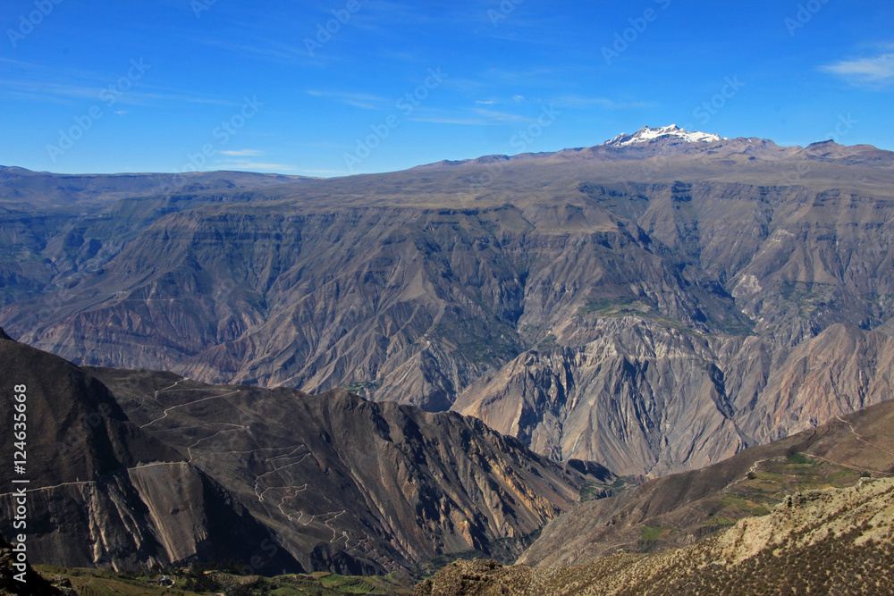 Cotahuasi Canyon Peru panoramic view, one of the deepest and most beautiful canyons in the world