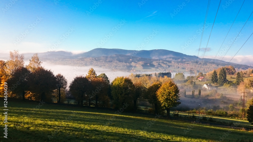 Obraz premium Sunset in mountains