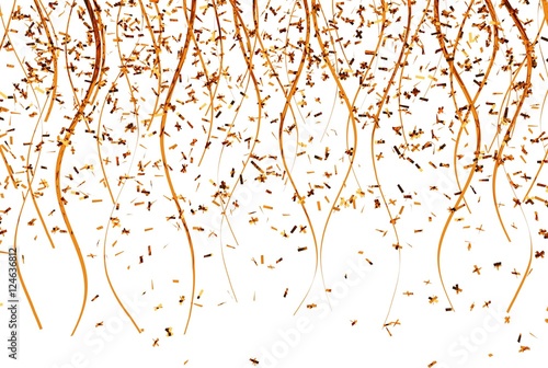 falling orange confetti