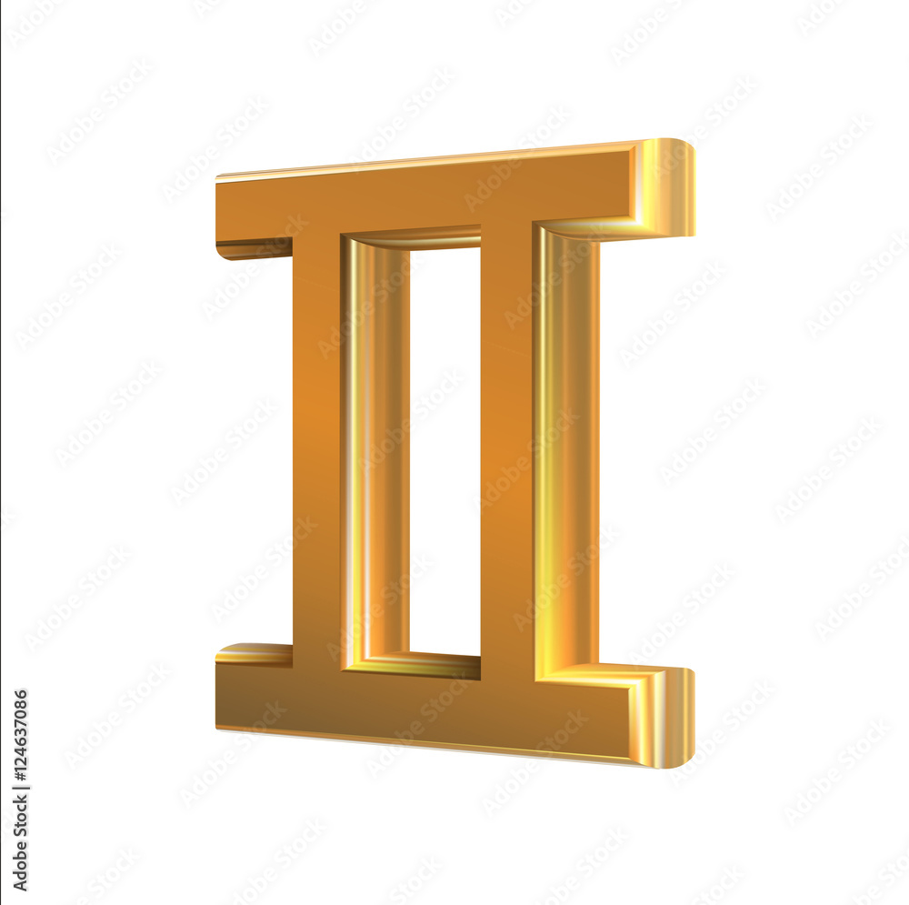 Golden zodiac sign Gemini Golden zodiac sign Gemini