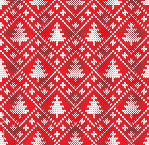 Christmas Fairisle Sweater. Seamless Knitting Pattern