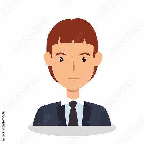 businessman avatar elegant icon vector illustration design