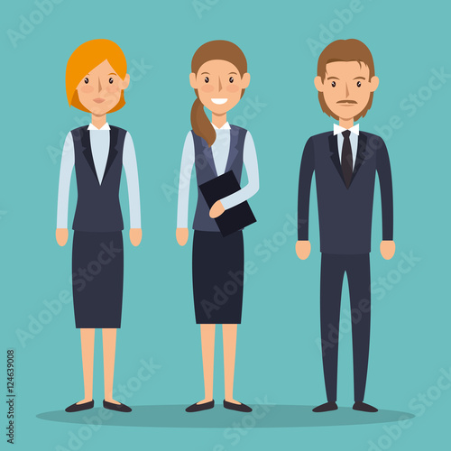 business people avatars group vector illustration design