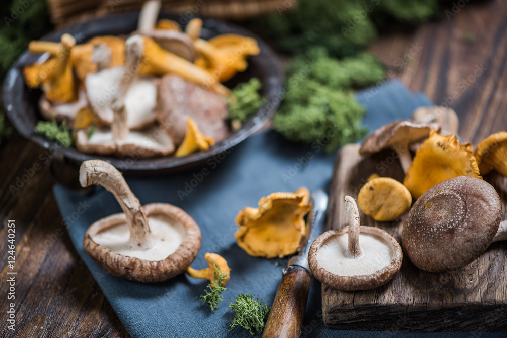 Fresh aromatic wild mushrooms Fresh aromatic wild mushrooms