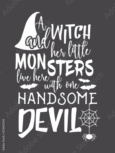 Halloween lettering inscription