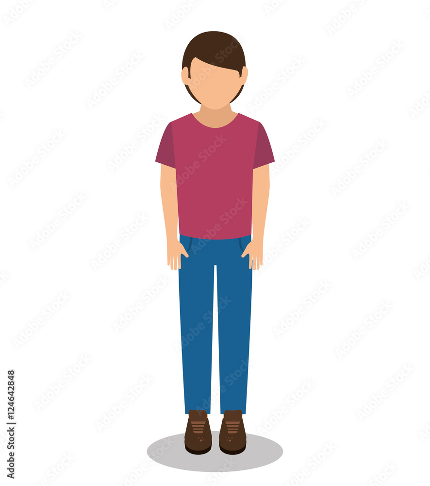 Fototapeta premium young man avatar isolated icon vector illustration design