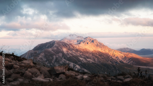 Beautiful sunset on Mount Prena peak of the Gran Sasso of Italy. © Gennaro Leonardi