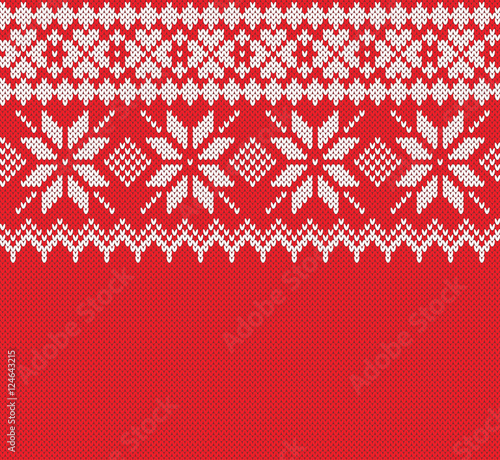 Norway Festive Sweater Fairisle Design. Seamless Knitting Pattern