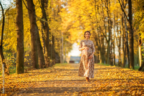 Pregnant female in autumn © Maygutyak