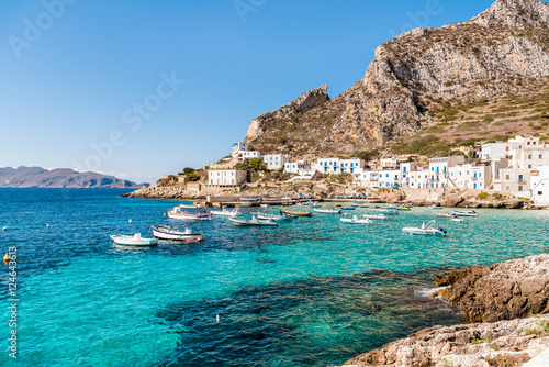 Levanzo island in the Mediterranean sea west of Sicily, Italy photo