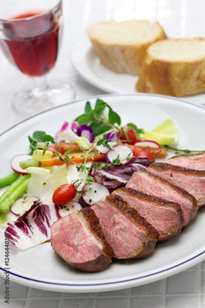 roast duck breast with vegetables roast duck breast with vegetables